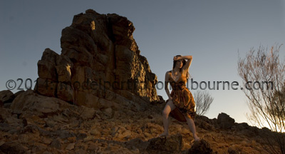 glamour fashion photo, outback central australia